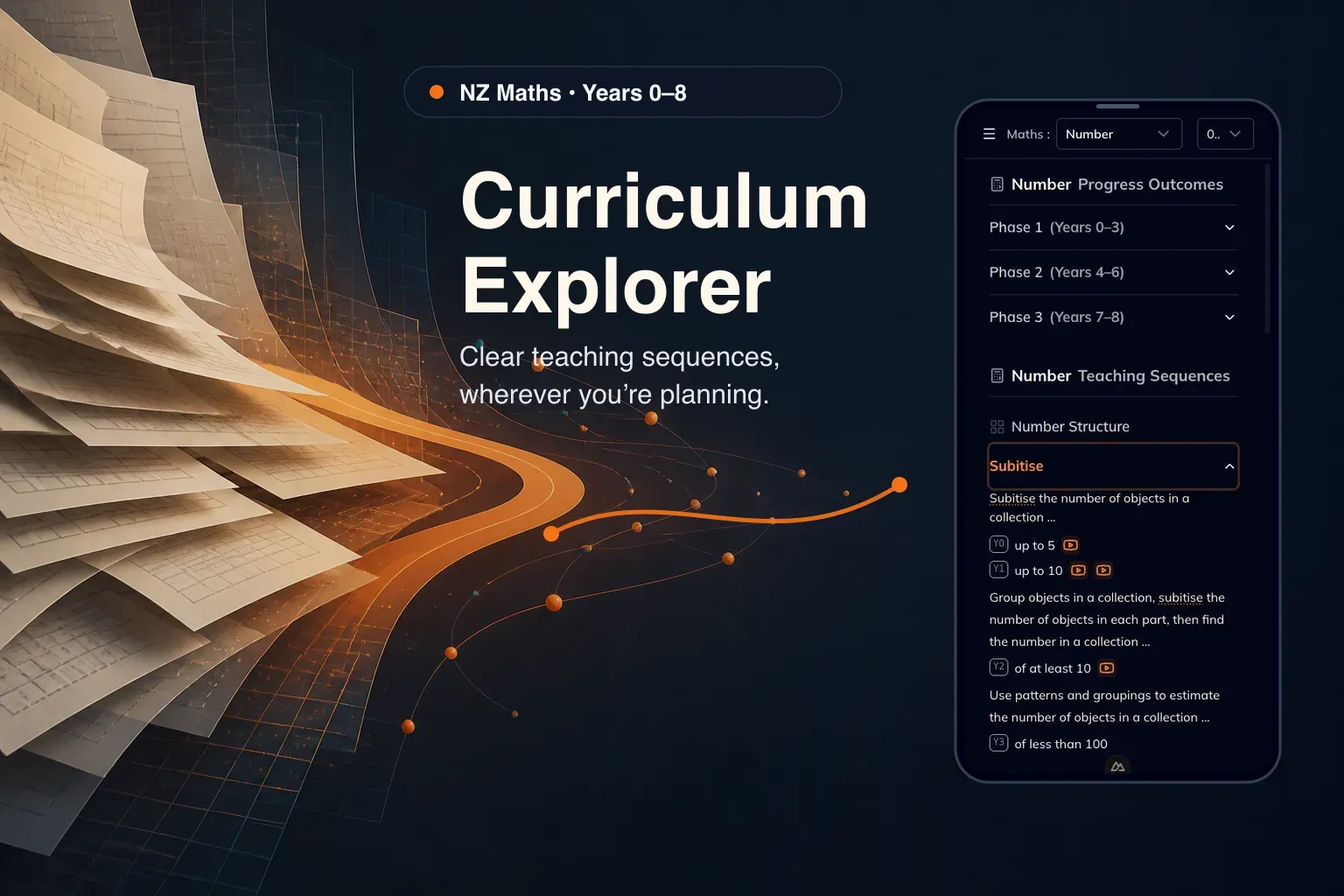 Curriculum documents flowing into the mobile-friendly Manatoa Curriculum Explorer